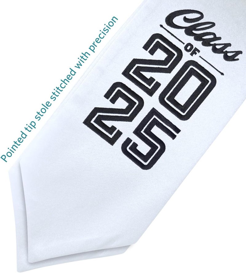 Endea Graduation Stole Class of 2025 With Classic Tips - Unisex Adult - 62" Long - Graduation Sash - Image 3